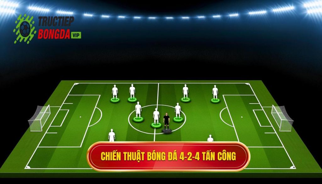Chiến thuật bóng đá 4-2-4 tấn công