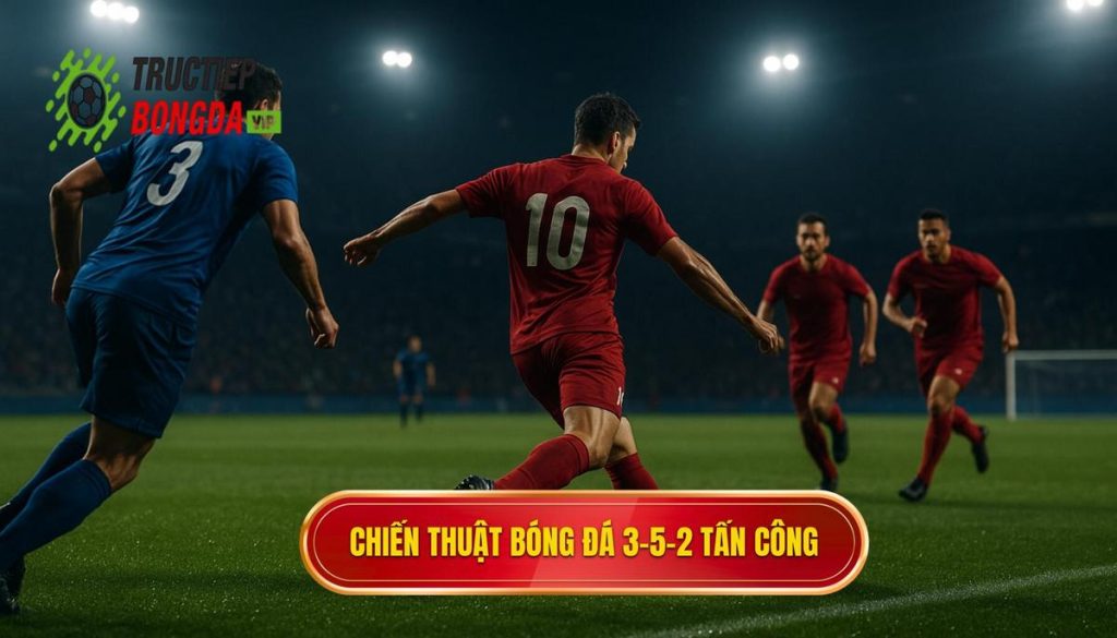 Chiến thuật bóng đá 3-5-2 tấn công
