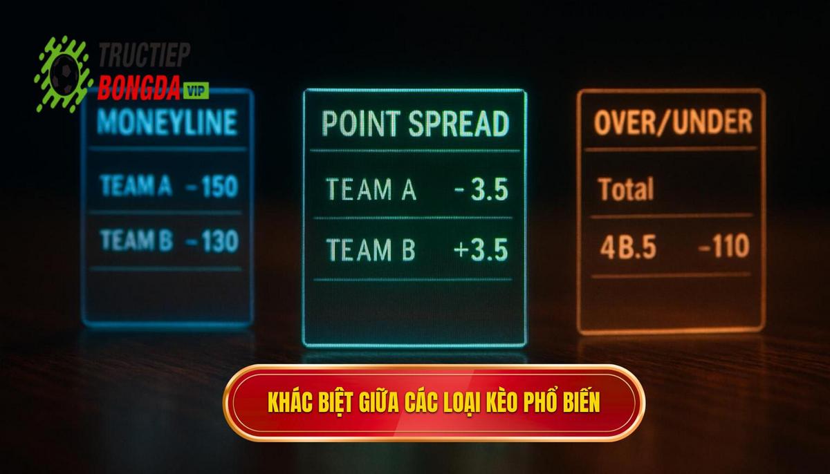 Phân tích sự khác biệt giữa các loại kèo phổ biến khi so sánh