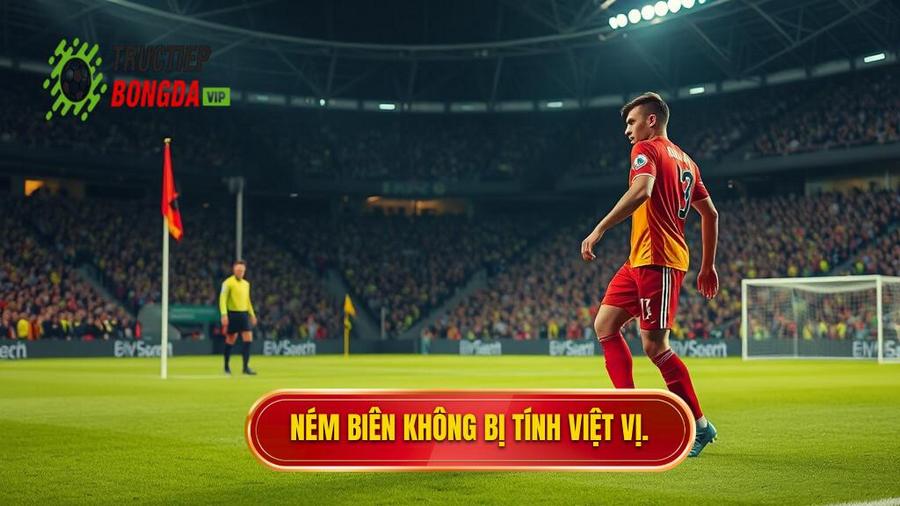 1. Ném biên không bị tính việt vị.
