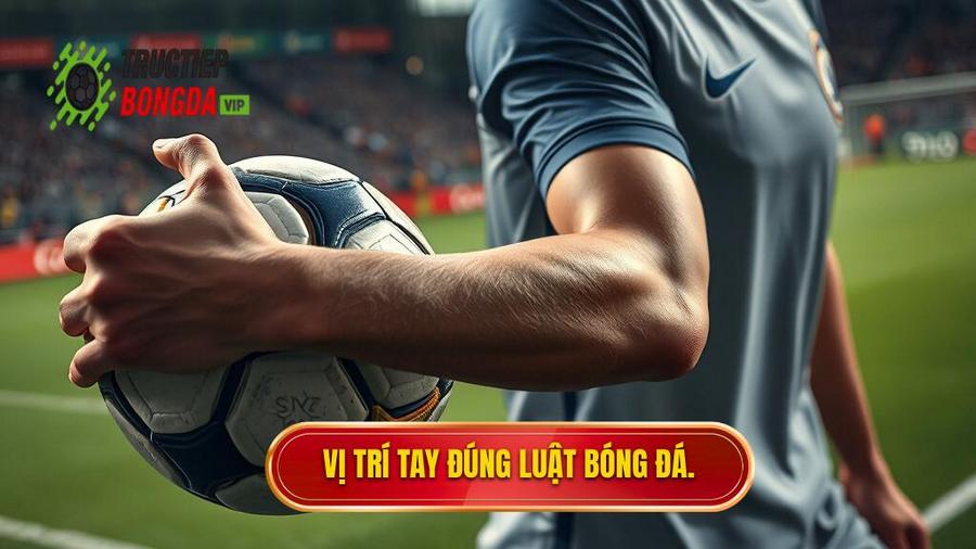 1. Vị trí tay đúng luật bóng đá.