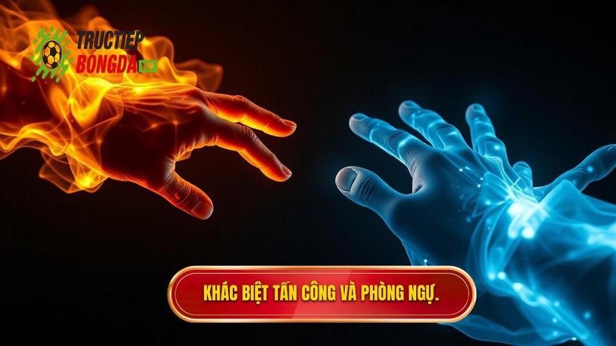 3. Khác biệt tấn công và phòng ngự.